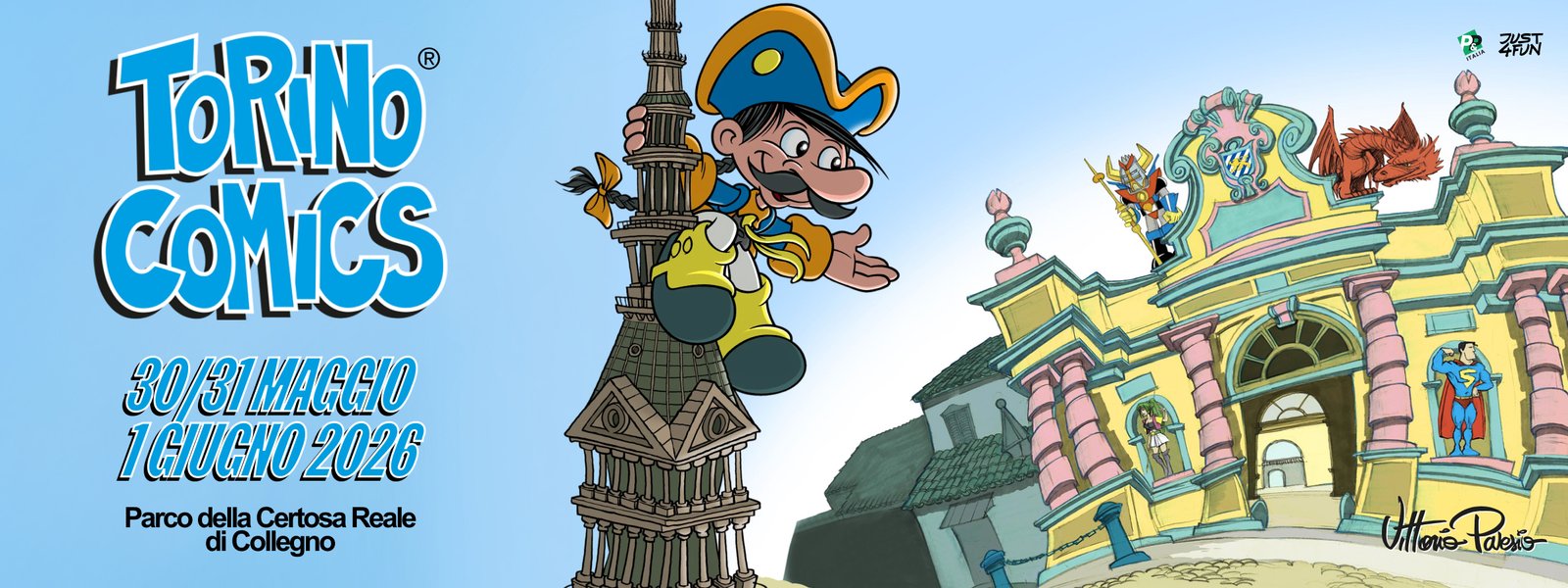Torino Comics 2026 - 30/31 Maggio 1 Giugno - Parco della Certosa Reale di Collegno